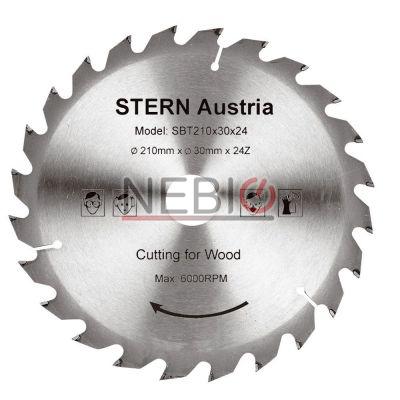 Disc taiere lemn pentru fierastrau circular 160 mm Stern SBT160/24, Argintiu