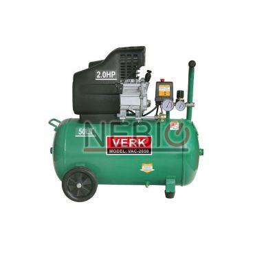 Compresor de aer Verk VAC-2050, 2.0 CP, 1500 W, 50 litri, 200 litri/minut, 8 bar, Verde