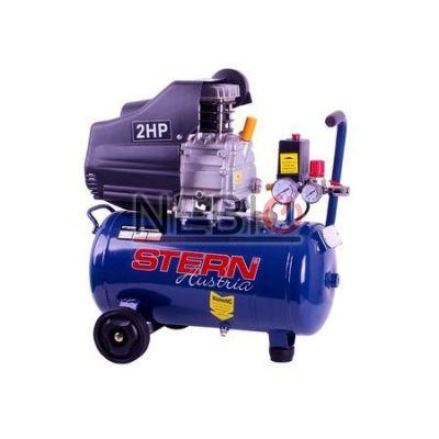 Compresor Stern CO2024A, 25 l, 2 CP, 8 Bar, Cu ulei, Albastru