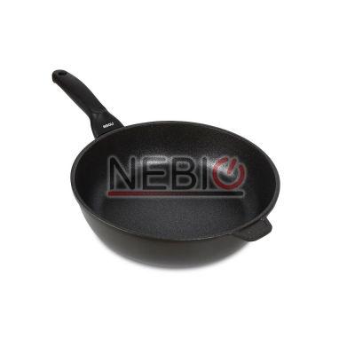Tigaie Risoli 00104BP/28PN, Linie Blackplus, Aluminiu turnat, 28 cm, Negru