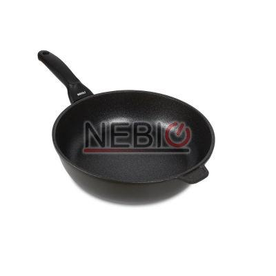 Tigaie Risoli 00104BPIN/28, Linie Blackplus Induction, Aluminiu turnat, 28 cm, Negru