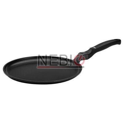 Tigaie Risoli 000106/32T0F Linie Saporella Standard, Aluminiu tunat, 32 cm, Negru