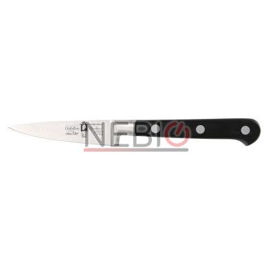 Cutit profesional pentru decojit Coltellerie Paolucci 3002-10, Linie Master Chef, 10 cm, Lama dreapta inox, Maner polioximetilena, Negru