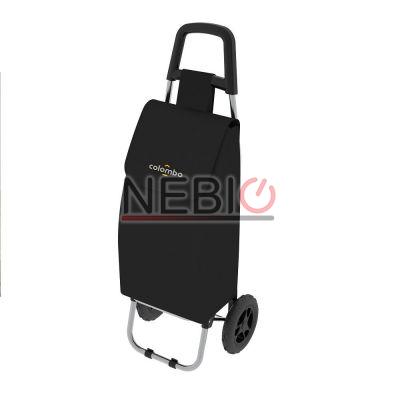 Carucior pentru cumparaturi Colombo Rolly CRL001N, Greutate 1.50 kg, Capacitate 25 kg/40 l, Diametru roata 16 cm, Negru