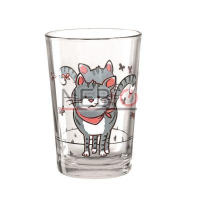 Pahar Montana 021085, Model Tumbler Cat, Inaltime 10 cm, Diametru 7 cm, 210 ml, Transparent