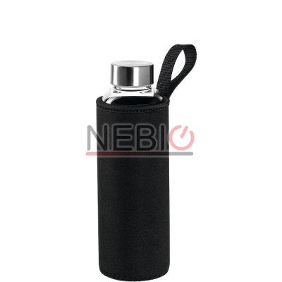 Sticla To go Montana 018855, 500 ml, Husa neagra, Transparent