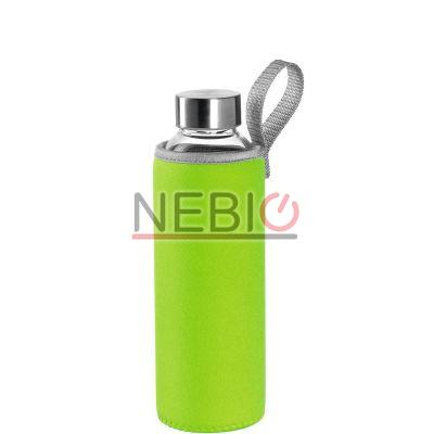 Sticla To go Montana 018856, 500 ml, Husa verde, Transparent