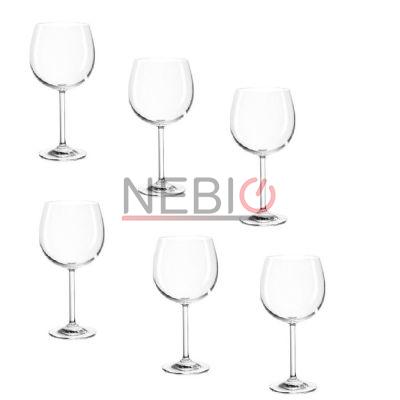 Set 6 pahare de vin rosu Montana 042433, Model Bordeau Pure, 630 ml, Inaltime 22 cm, Diametru 9 cm, Transparent