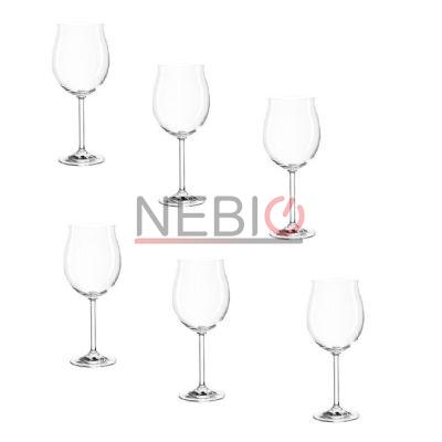 Set 6 pahare de vin rosu Montana 042388, Model Burgundy Pure, Inaltime 23 cm, Diametru 8 cm, 550 ml, Transparent