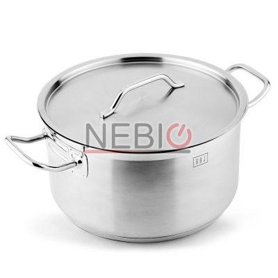 Oala BOJ 04044004, Linie Premium, Inox, 28 x 16 cm, 9.90 l, Argintiu, Capac