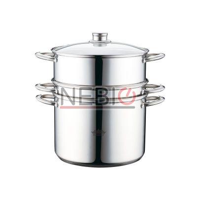 Set oala inox pentru paste 4 piese, 7.4 l, Peterhof PH-25358