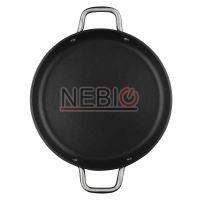 Tigaie paella BOJ 04050004, Linie New Classic, Fonta, 30 x 3.5 cm, Negru